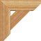 Ekena Millwork Traditional Slat Rough Sawn Bracket w/ Offset Brace, Western Red Cedar, 6"W x 16"D x 16"H BKT0604X16X16TRA06RWR - alternate 3